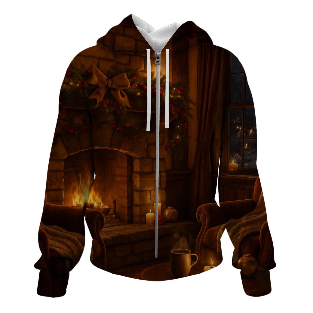 Twinkling Hearthside Embrace designer hoodies
