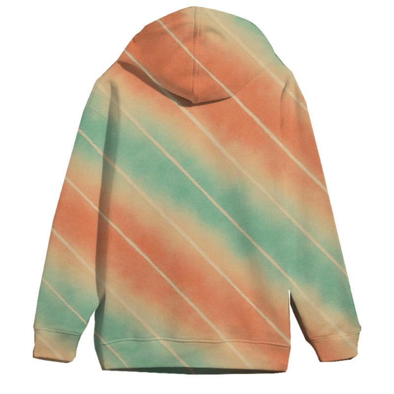 Coral Arashi Waves printed hoodies