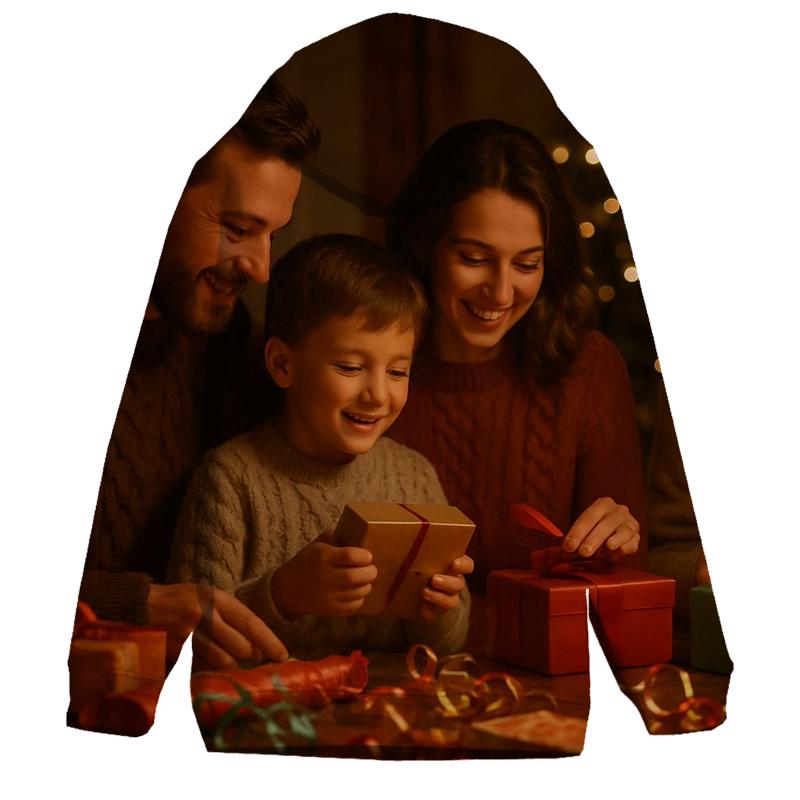 Woolen Christmas Memories embroidered hoodies