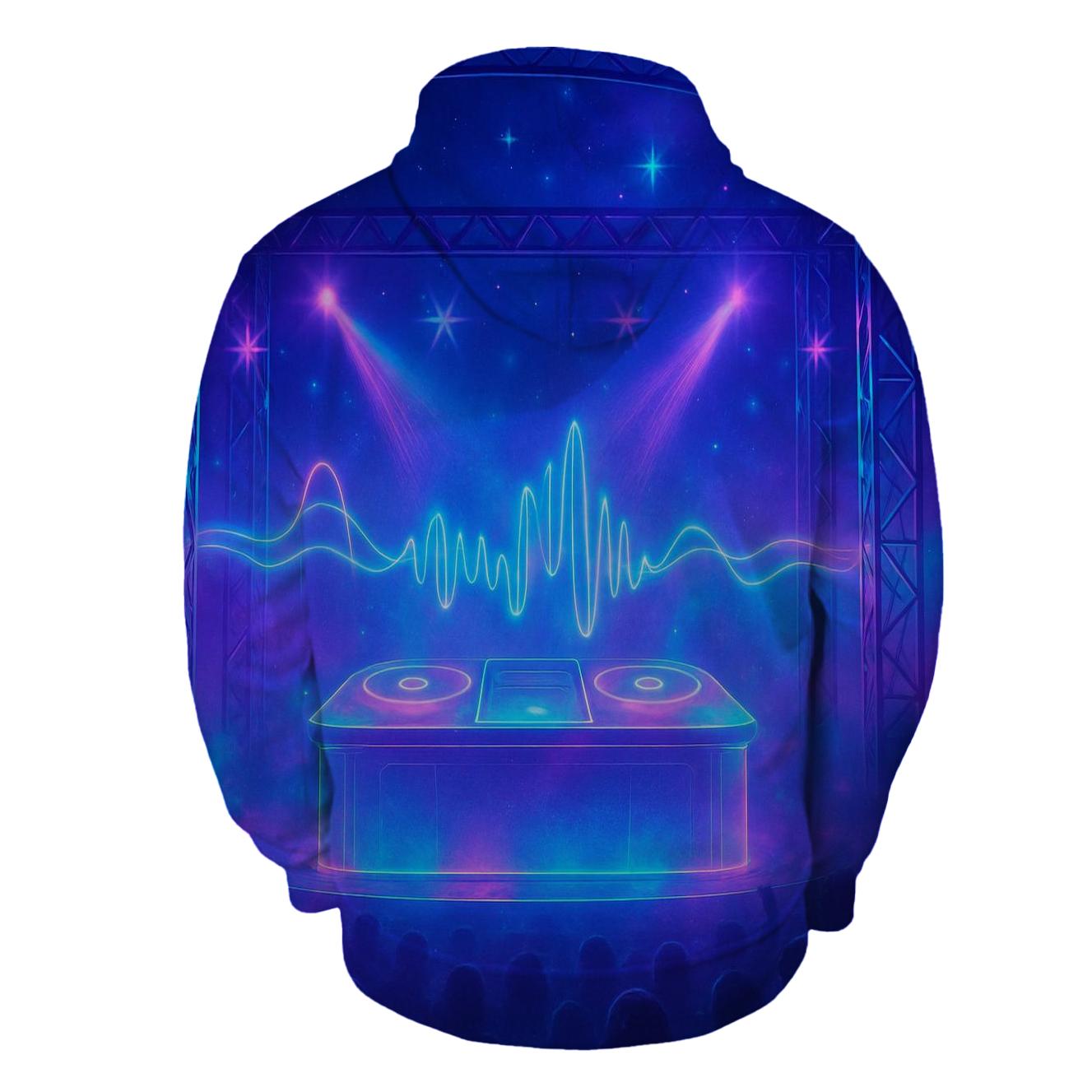 Holographic Soundscape custom hoodies