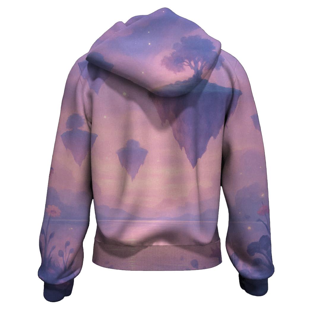 Ethereal Landscape Dreamscape zip-up hoodies