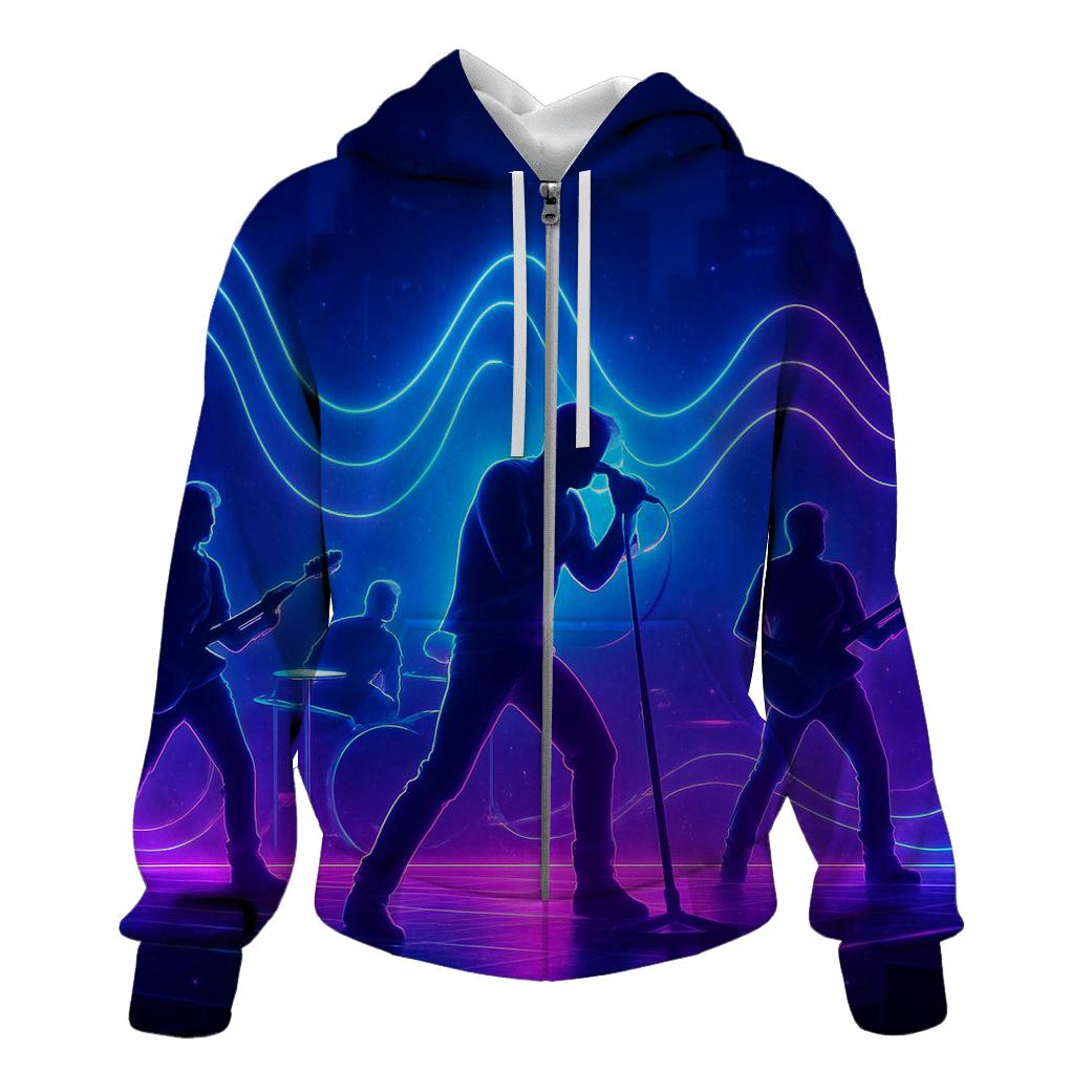 Neon Pulse Stage pullover hoodies