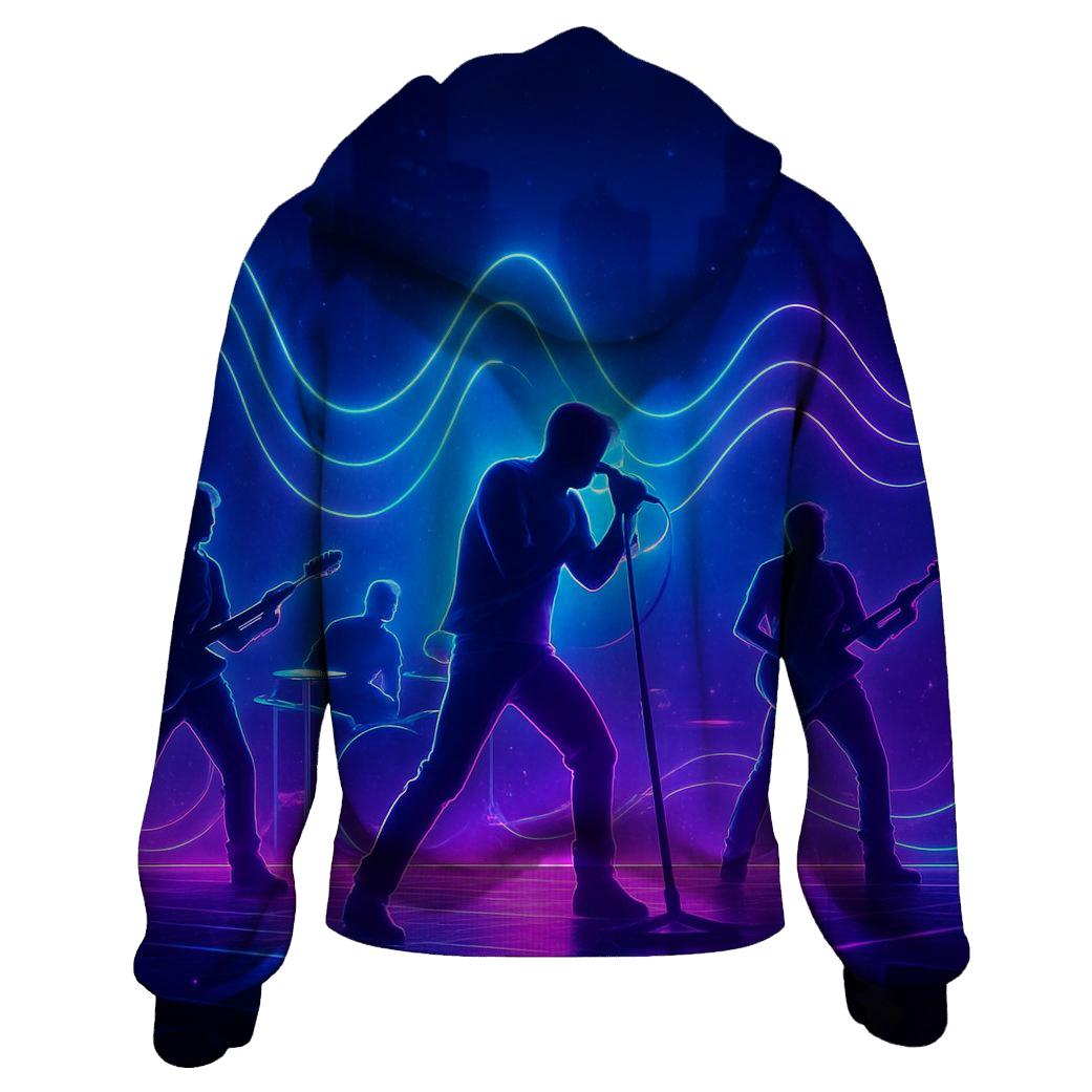 Neon Pulse Stage pullover hoodies