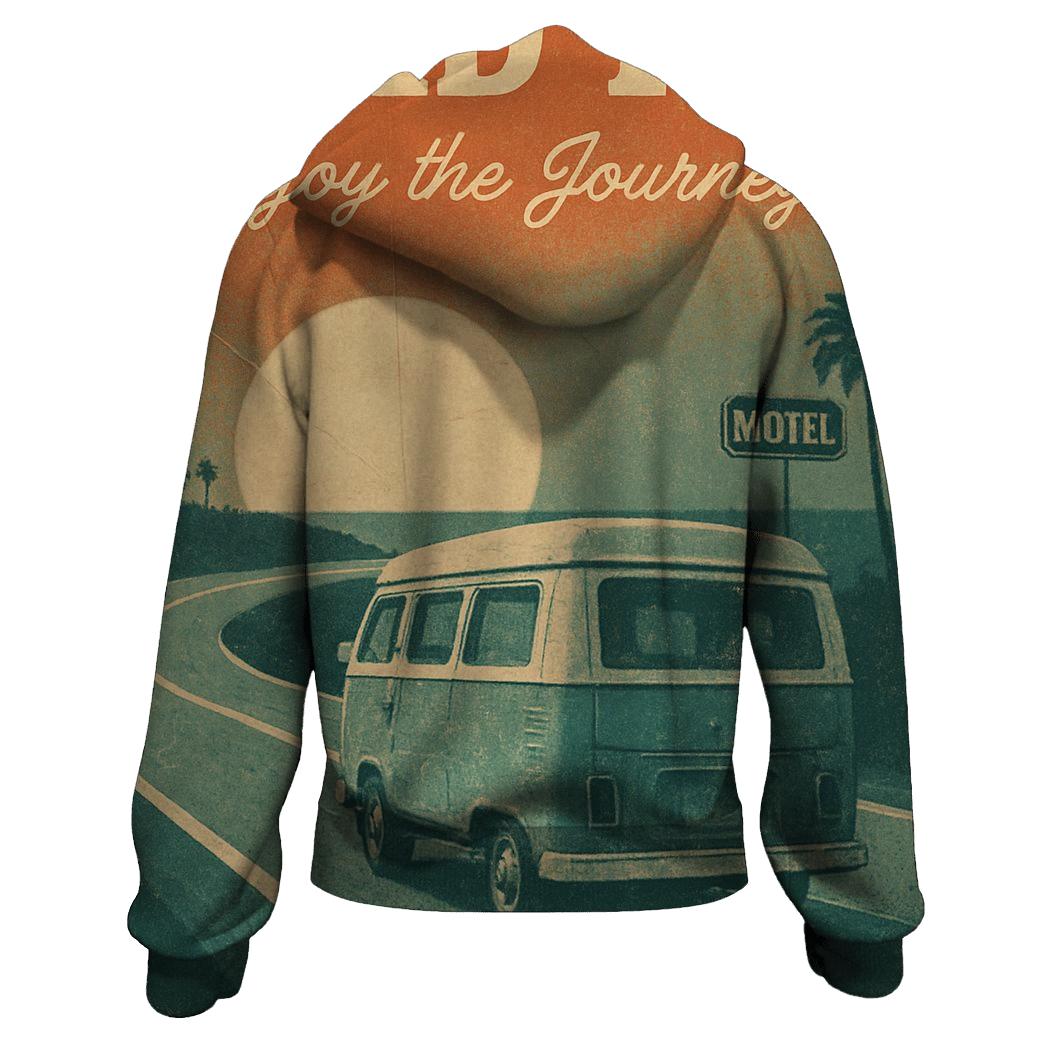 Sunset Route Vintage Travel Poster printed hoodies