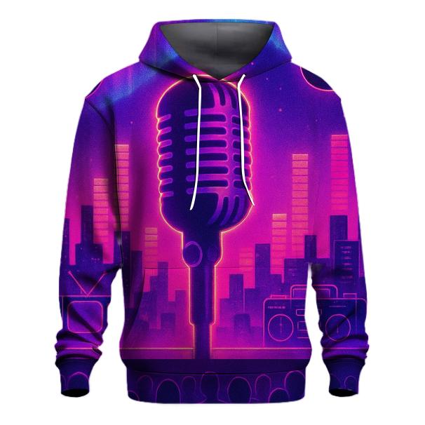 Neon Karaoke Skyline hoodies fashion