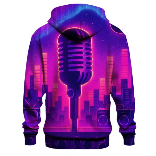 Neon Karaoke Skyline hoodies fashion