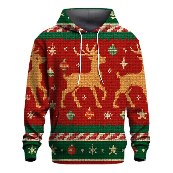 Tinsel Reindeer Sweater Design heavyweight hoodies