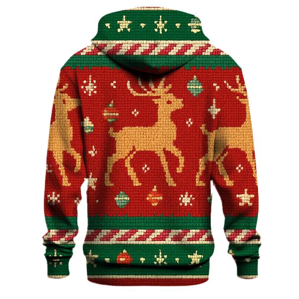 Tinsel Reindeer Sweater Design heavyweight hoodies