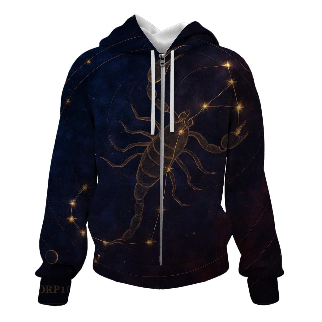 Scorpio Nebula Scorpion Map heavyweight hoodies