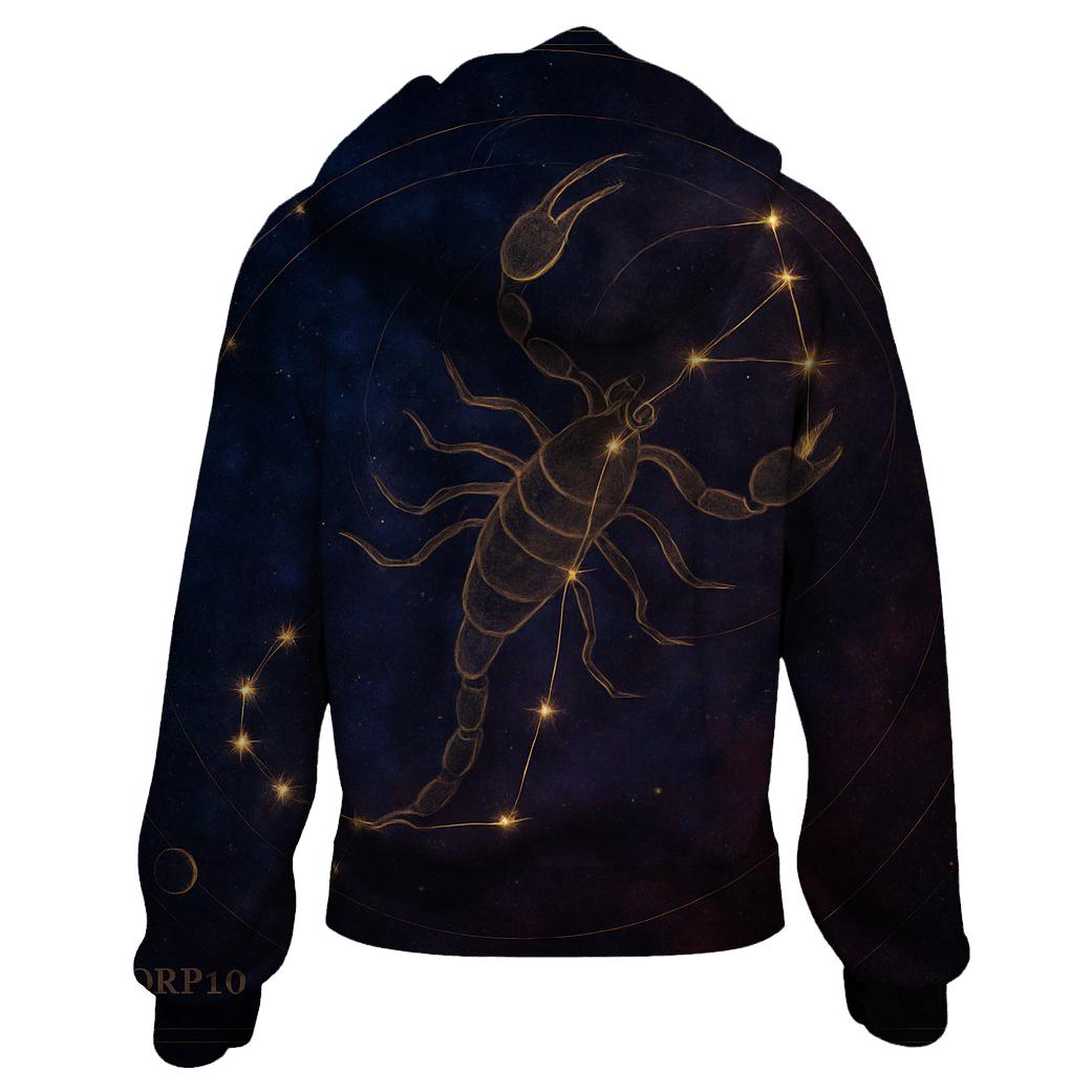 Scorpio Nebula Scorpion Map heavyweight hoodies