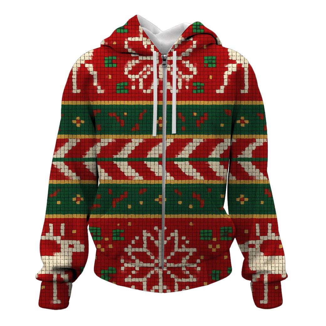 Tinsel Tangle Sweater Grid Design embroidered hoodies