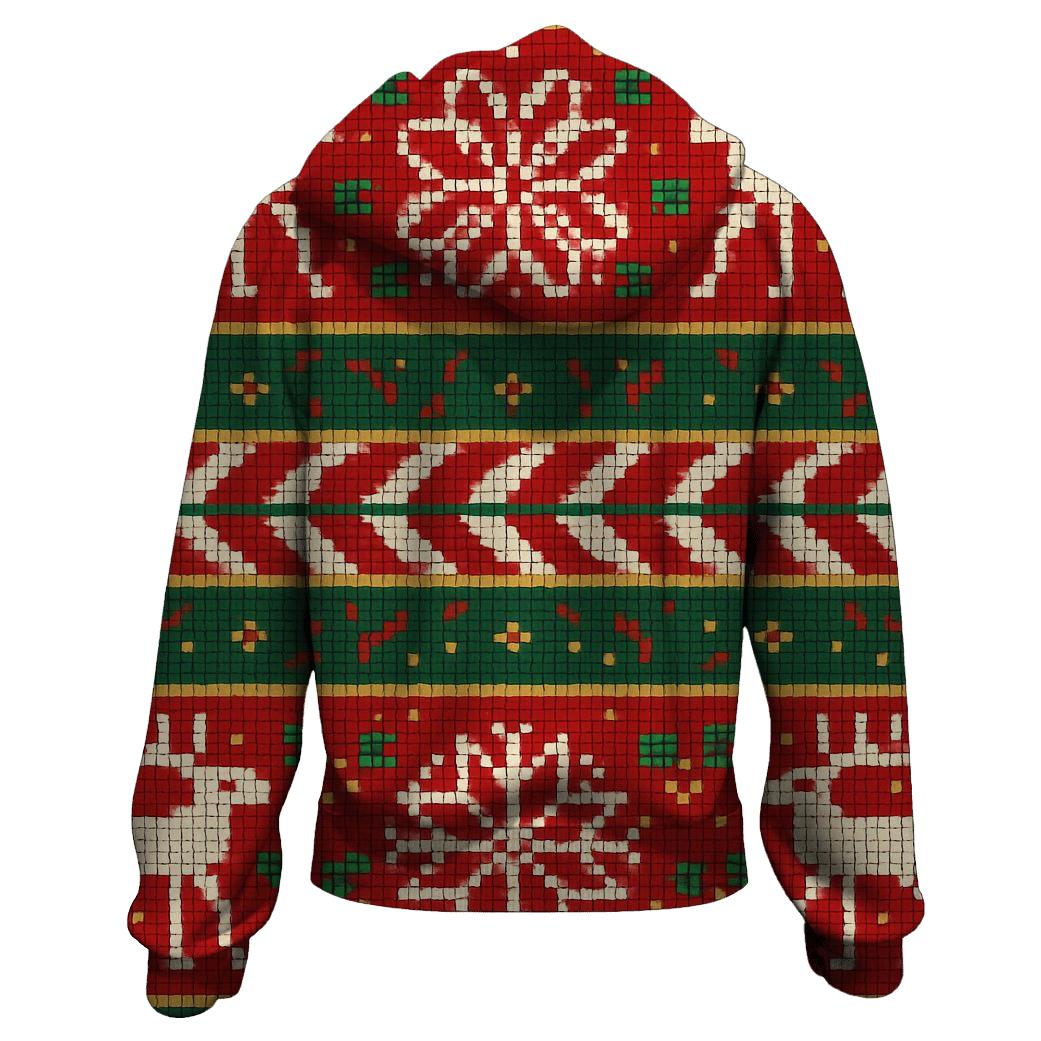 Tinsel Tangle Sweater Grid Design embroidered hoodies