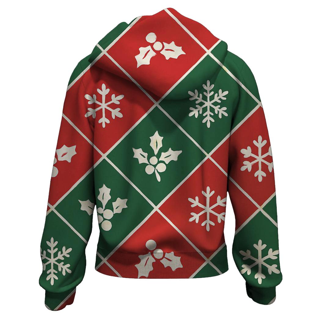 Snowflake Grid Carol hoodie trends