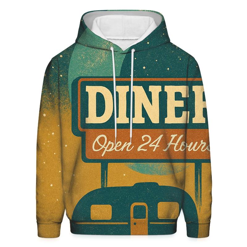 Roadtrip Astro Diner Poster printed hoodies