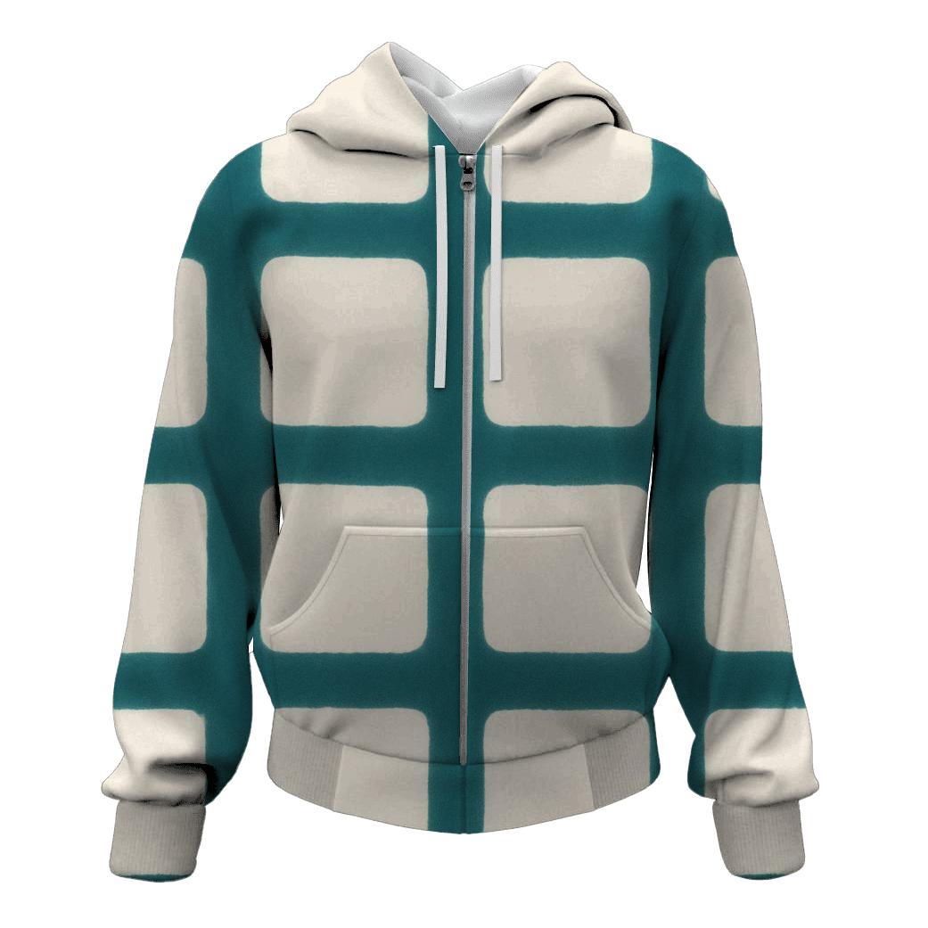 Elegant Itajime Grid printed hoodies