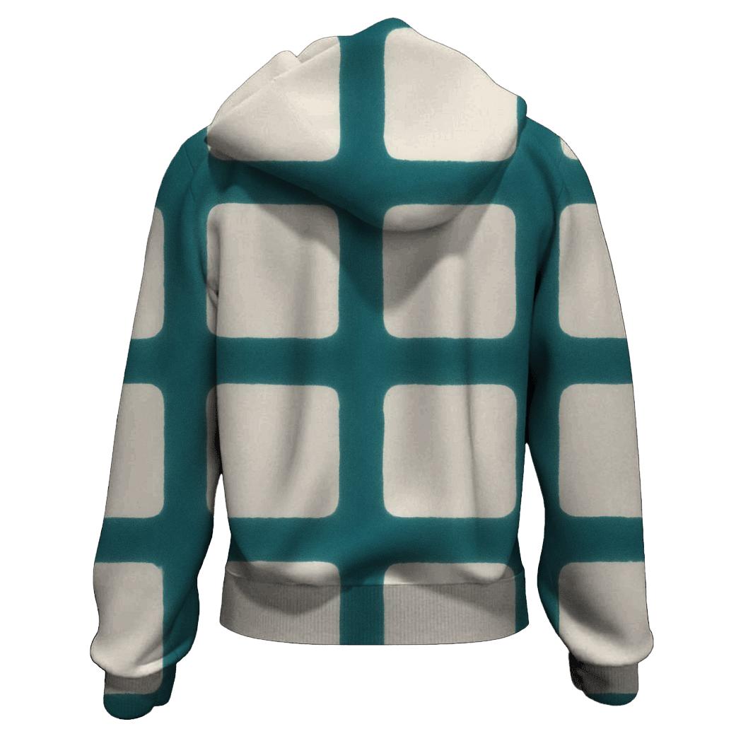 Elegant Itajime Grid printed hoodies