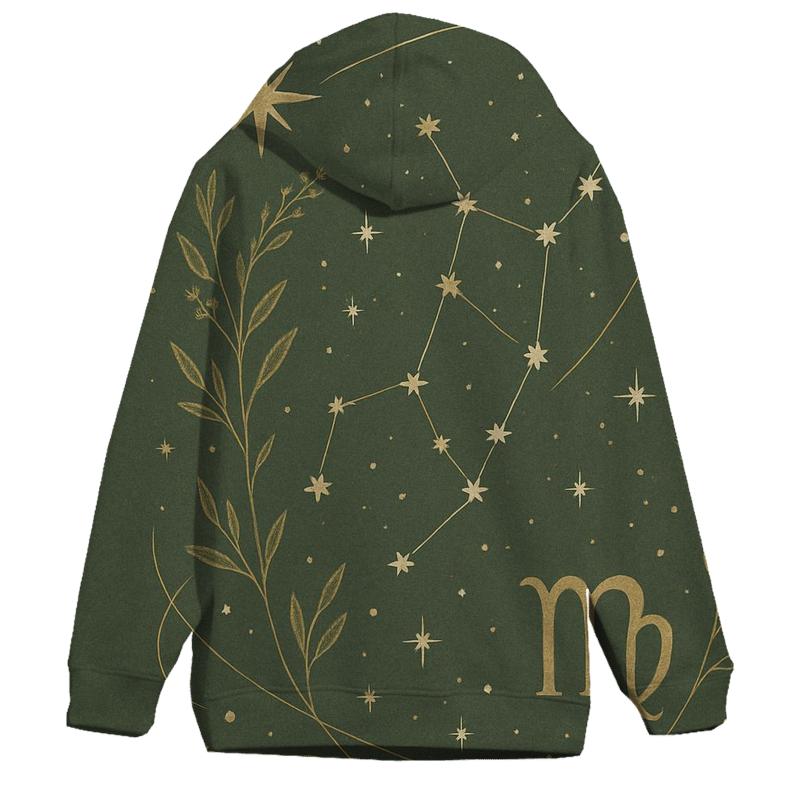Celestial Virgo Earth Pattern graphic hoodies