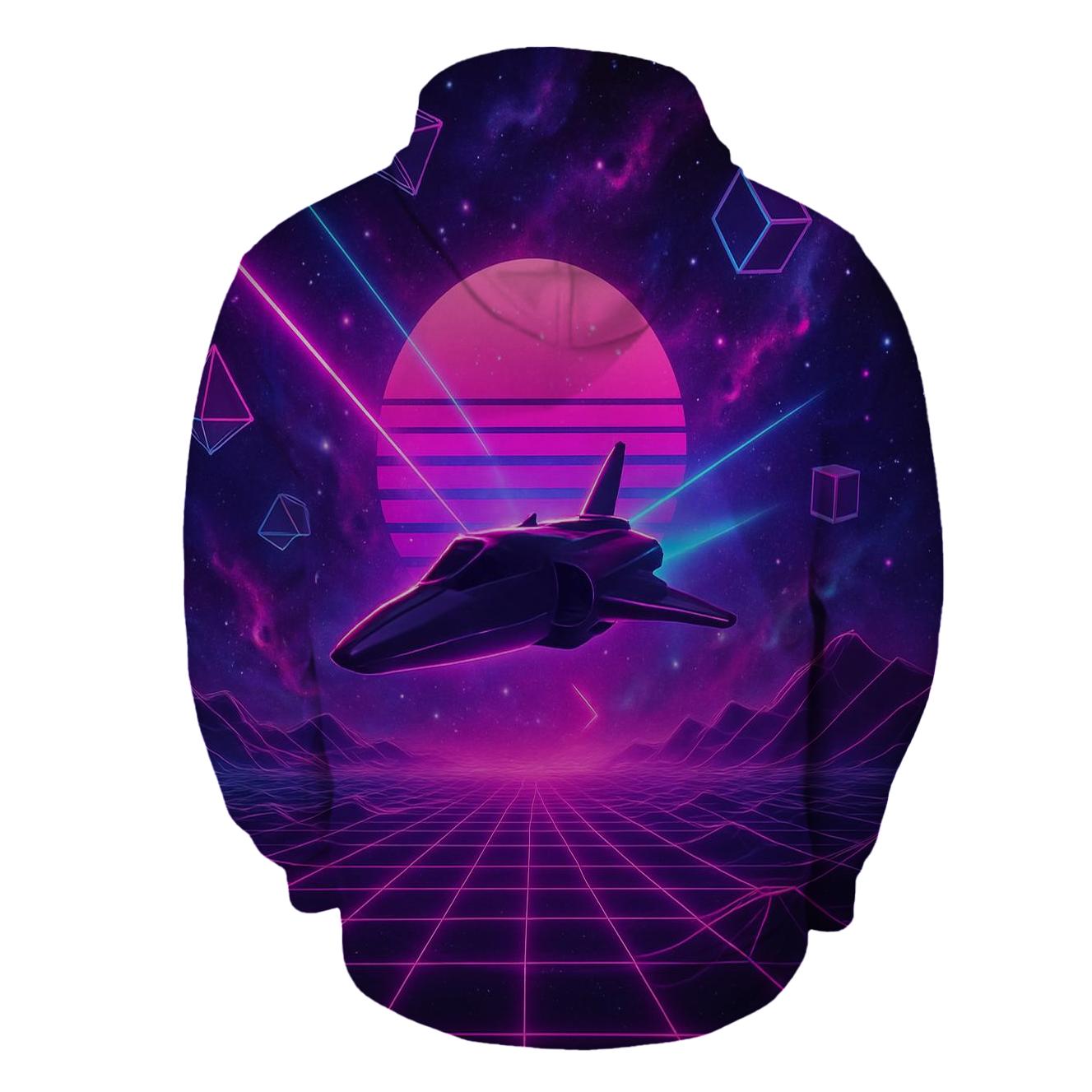 Celestial Synthwave Voyager hoodie designs