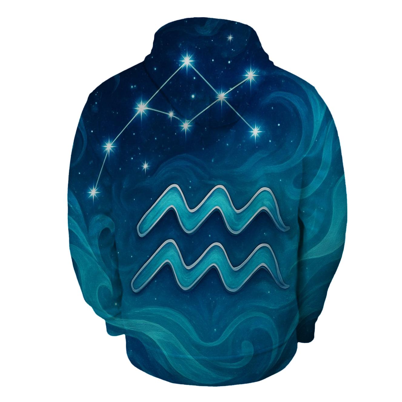Aquarius Celestial Water Flow Design pullover hoodies