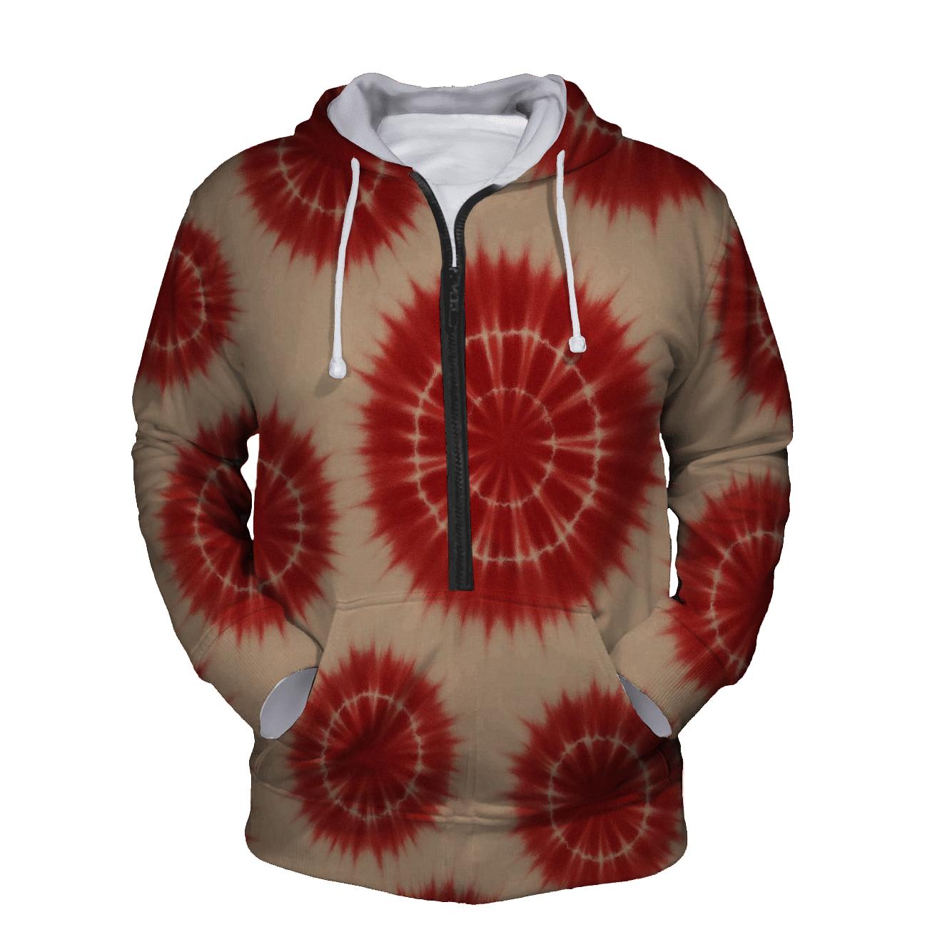 Crimson Kumo Burst zip-up hoodies