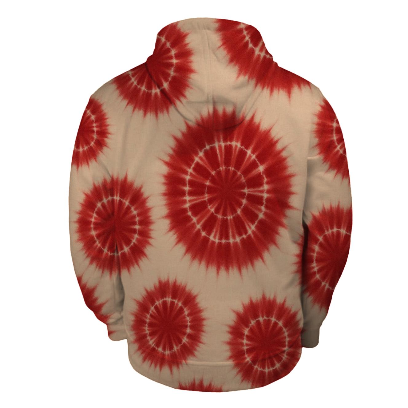Crimson Kumo Burst zip-up hoodies