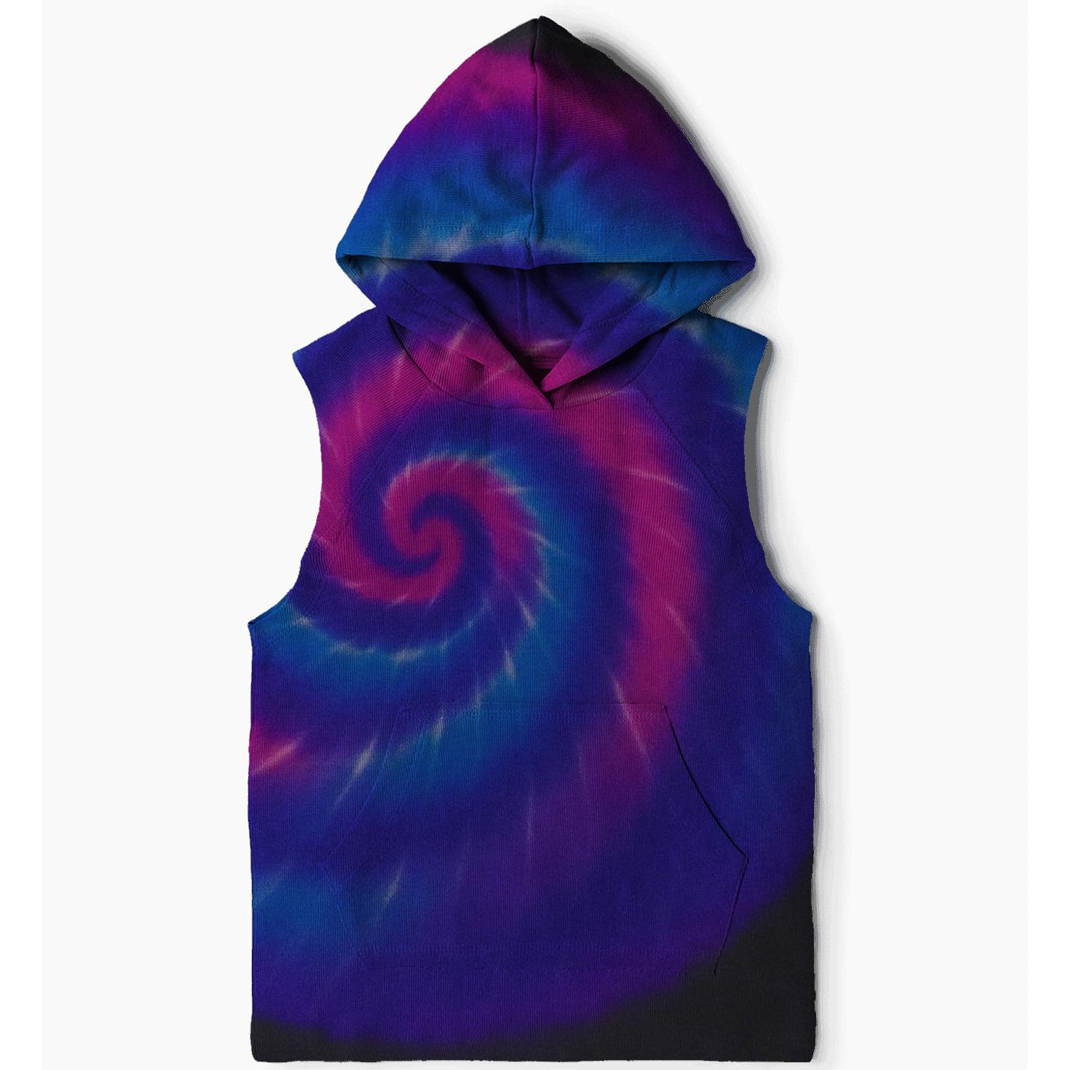 Nebula Spiral Burst embroidered hoodies