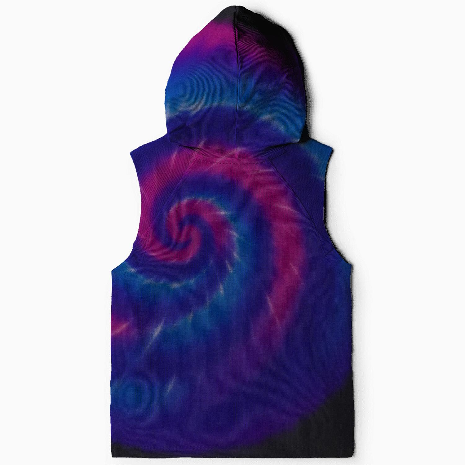 Nebula Spiral Burst embroidered hoodies