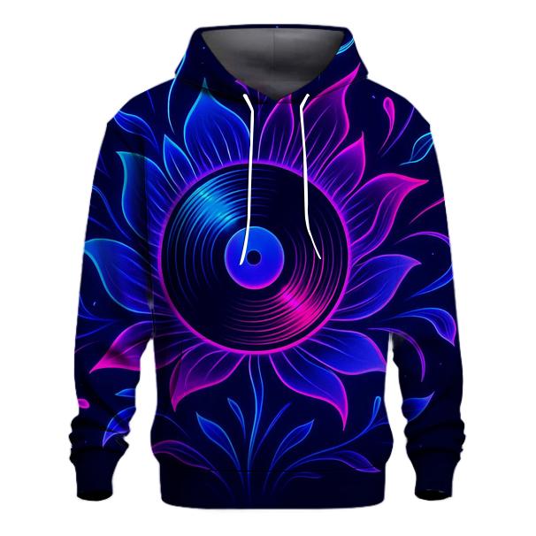 Electric Vinyl Bloom printed hoodies