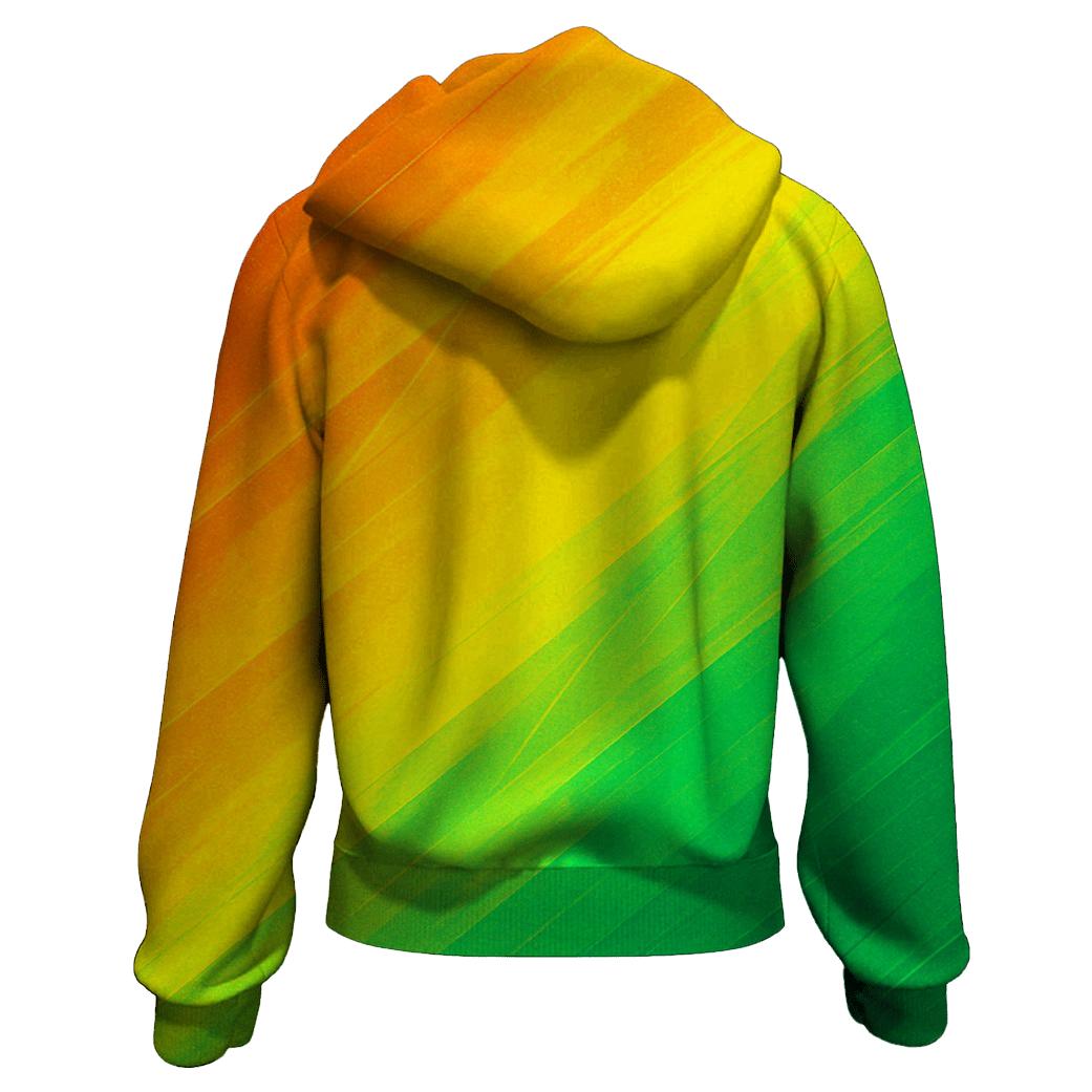Electric Citrus Surge printed hoodies