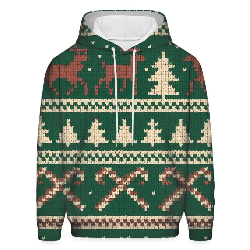 Nordic Reindeer Carousel Design hoodie styles