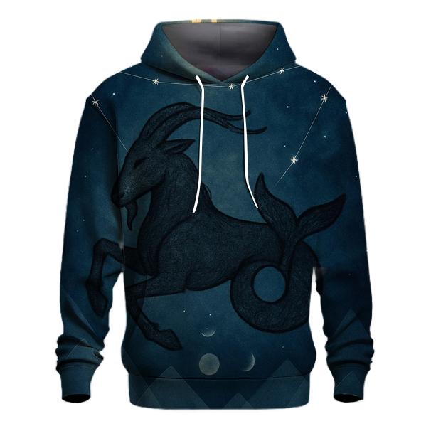Capricorn Sea Goat Nebula Sigil lightweight hoodies