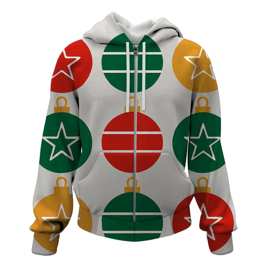 Festive Ornamentation printed hoodies