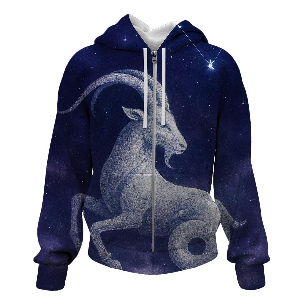 Celestial Capricorn Mountain Goat Nebula hoodies fashion
