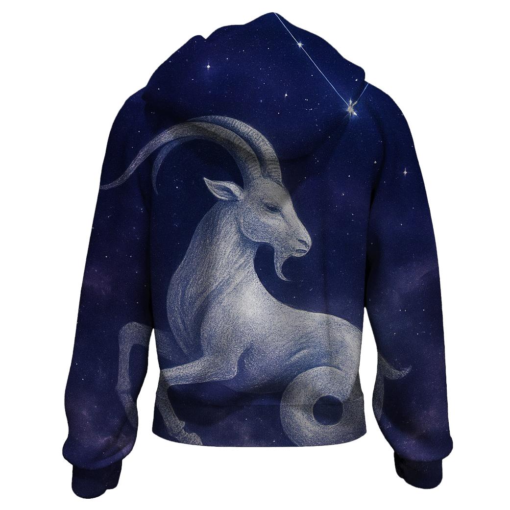 Celestial Capricorn Mountain Goat Nebula hoodies fashion