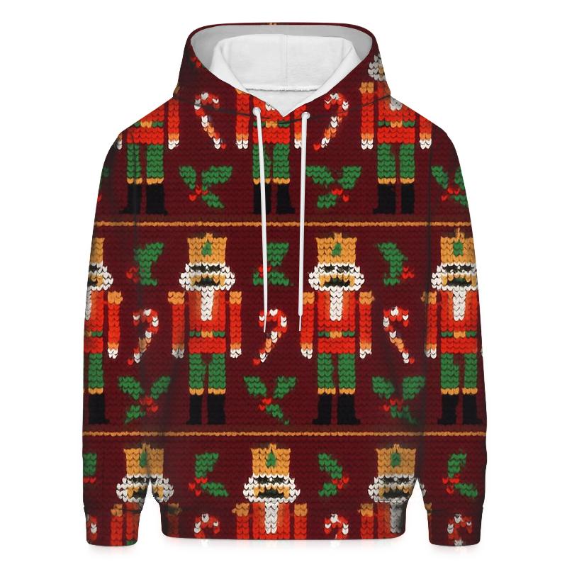 Nutcracker March Mosaic Design printed hoodies