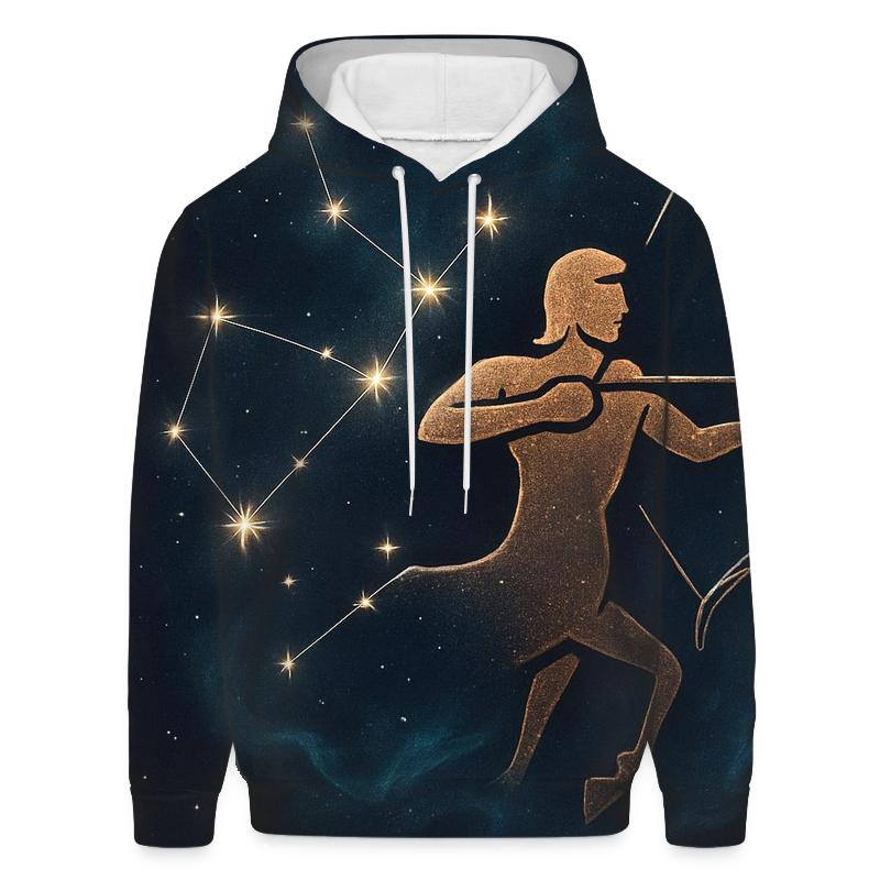Sagittarius Galactic Archer Constellation zip-up hoodies