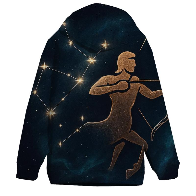 Sagittarius Galactic Archer Constellation zip-up hoodies