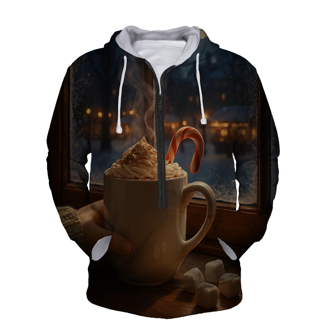 Midnight Cocoa By The Window pullover hoodies