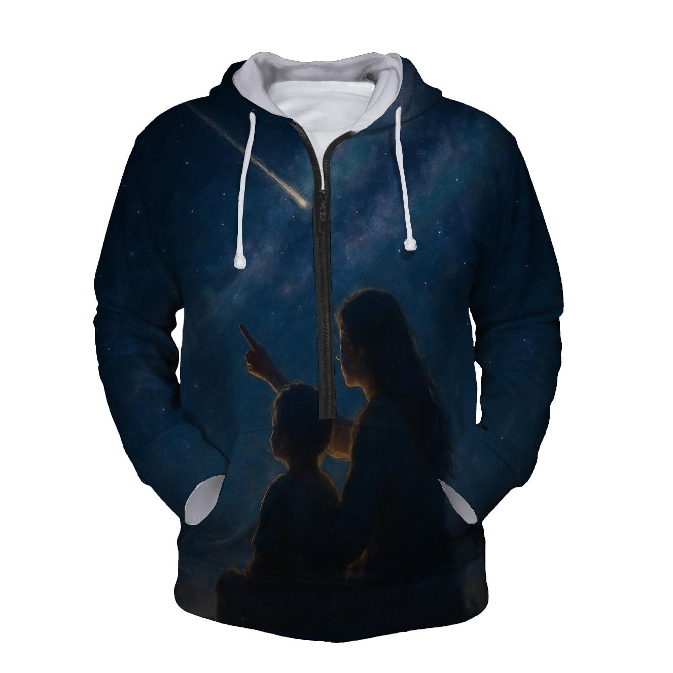 The Stargazer And Her Child pullover hoodies