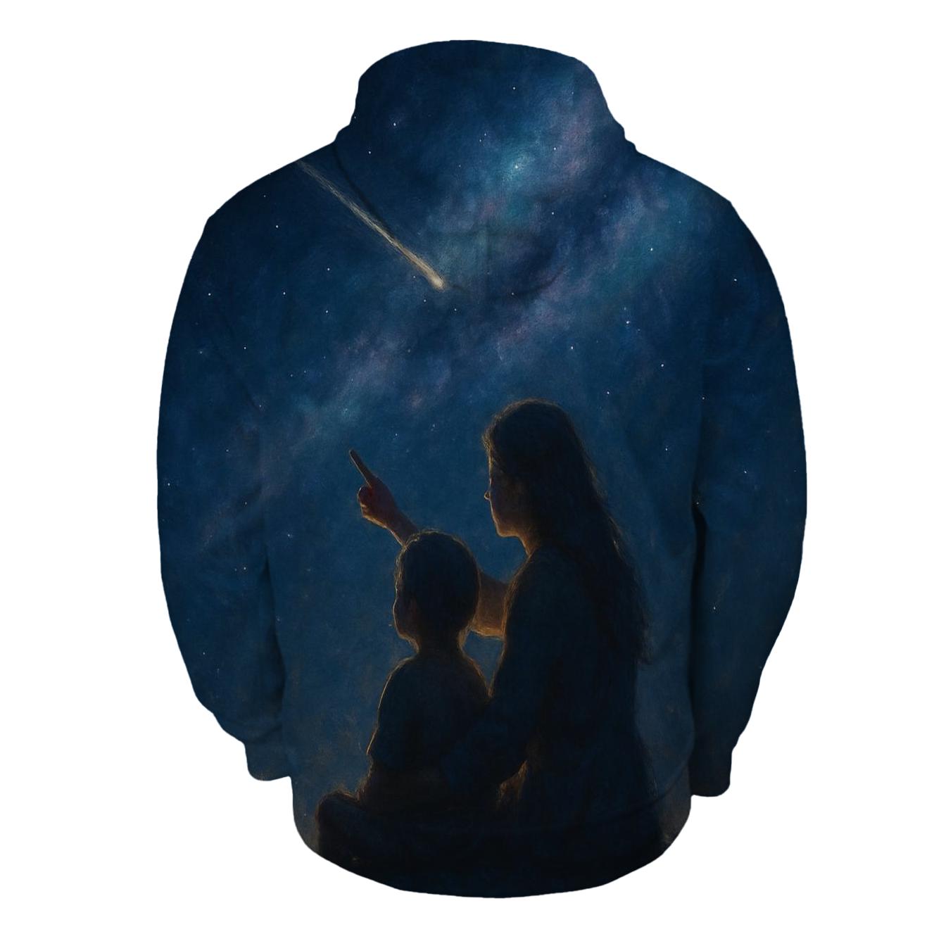 The Stargazer And Her Child pullover hoodies