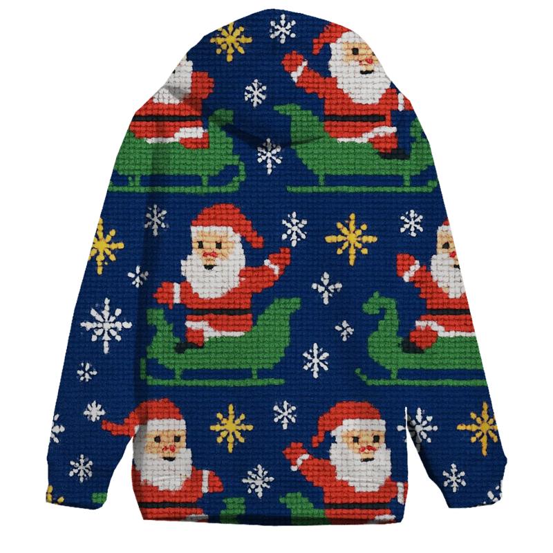Santa Sleigh Starburst Bands Design hoodie designs