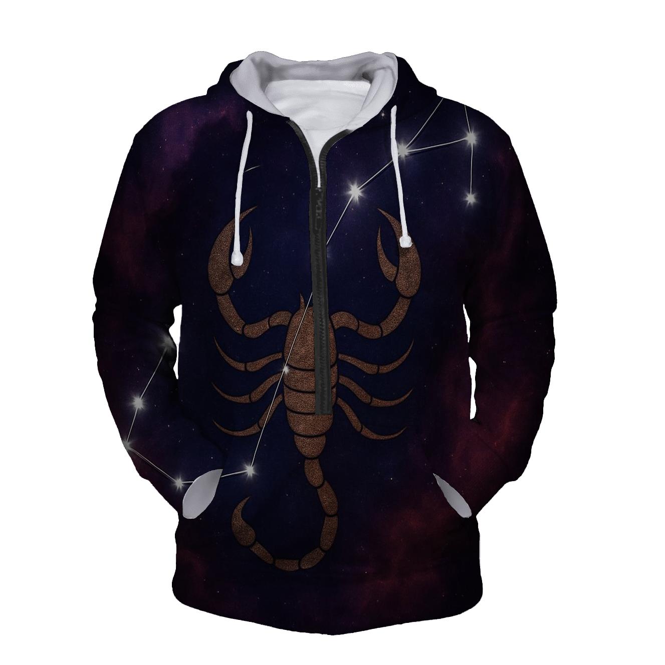 Scorpio Nebula Constellation designer hoodies