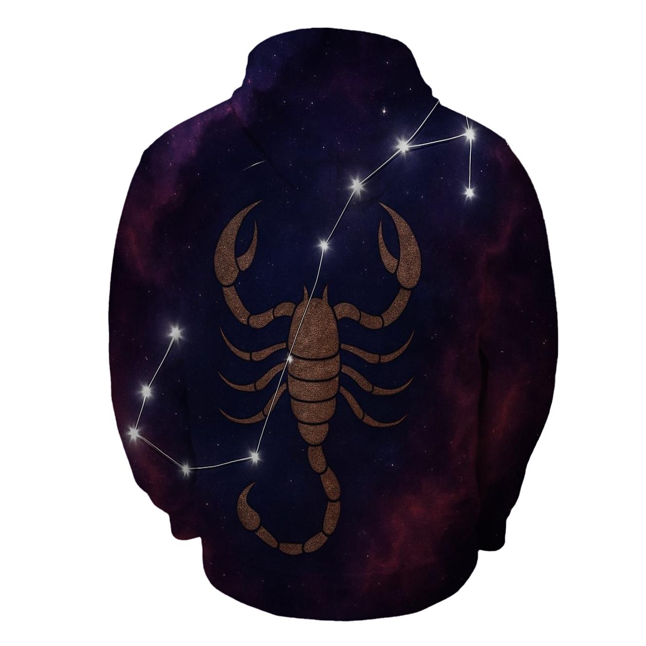 Scorpio Nebula Constellation designer hoodies