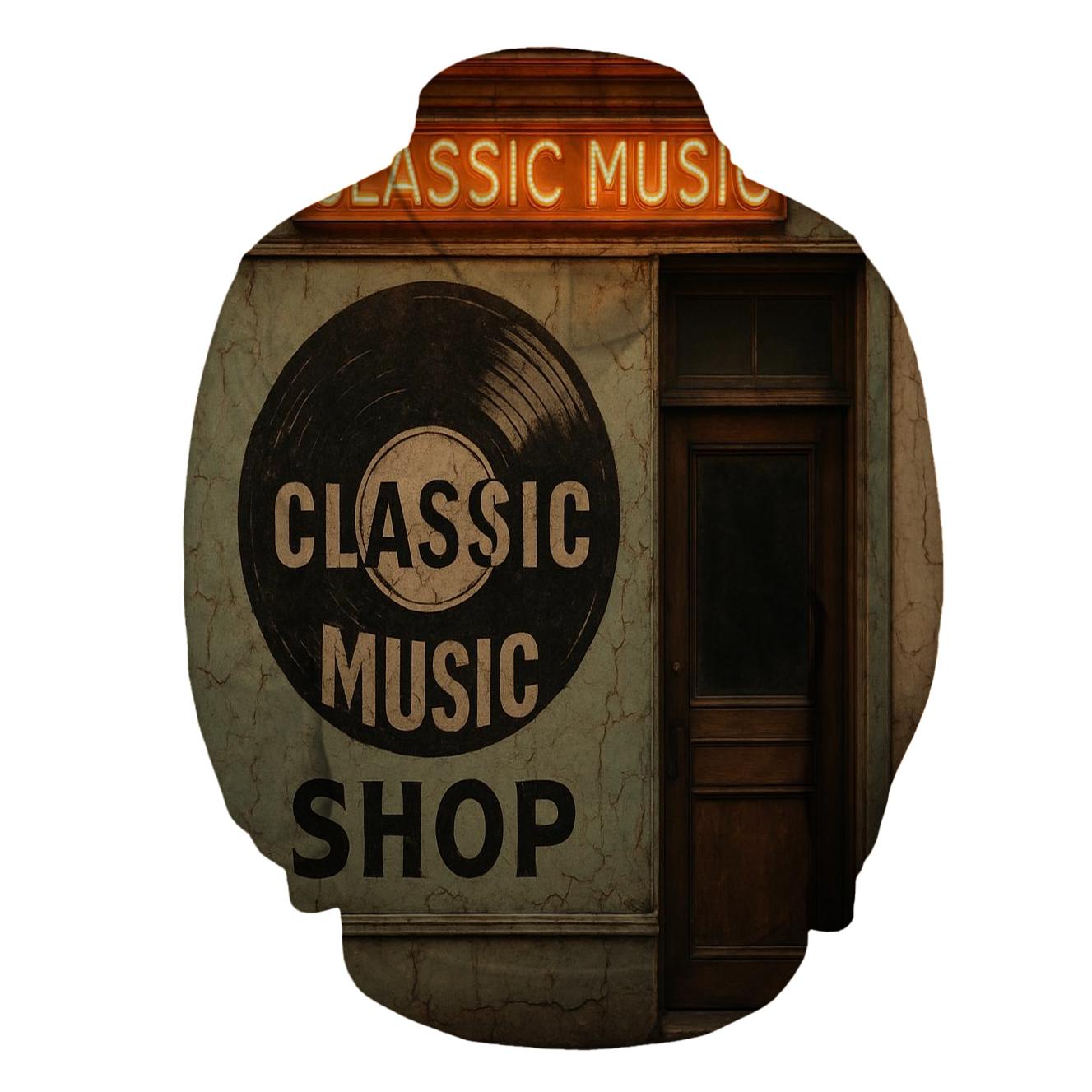 Classic Vinyl Record Storefront lightweight hoodies
