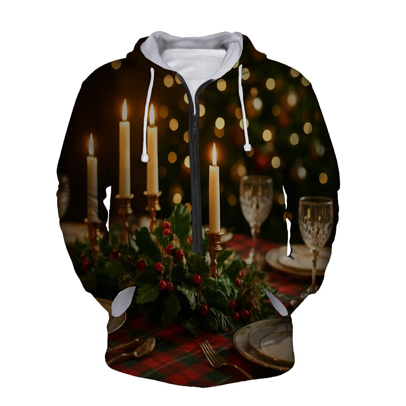 Candlelit Christmas Table hoodie trends