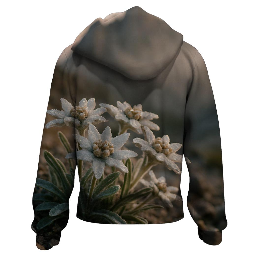 Dawn Dew On Alpine Edelweiss graphic hoodies