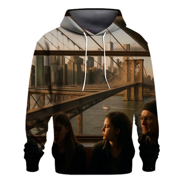 Brooklyn Bridge Window Seat Panorama printed hoodies