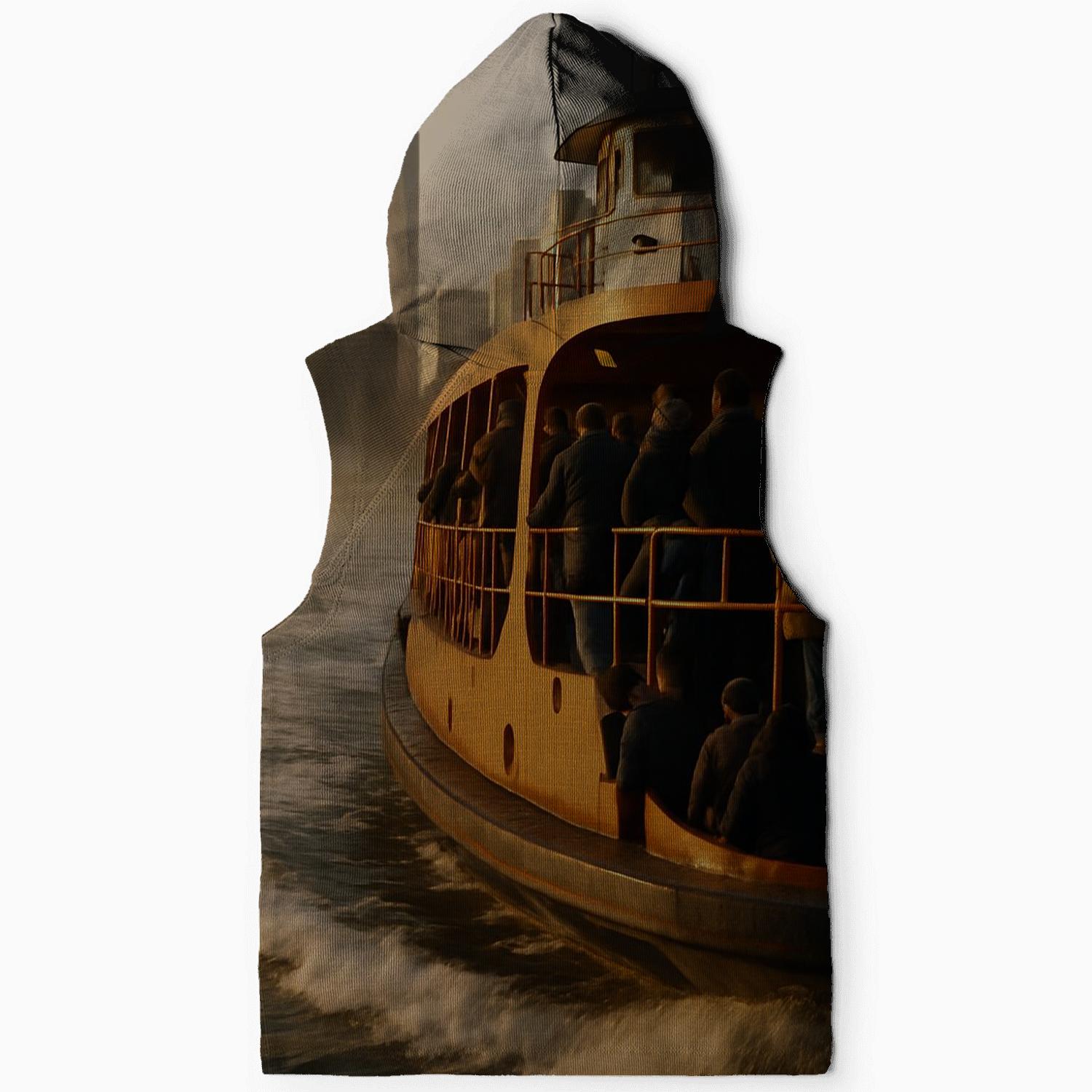Dawn Ferry Crossing With Manhattan Horizon pullover hoodies