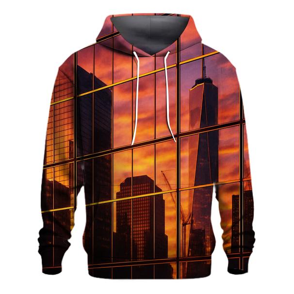 Sunset Reflection On Financial District Glass hoodie styles