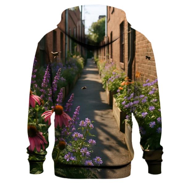 Urban Pollinator Alley embroidered hoodies